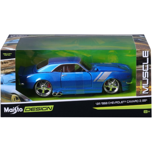 Фото - Колекційна машинка 1:24 Maisto 1968 Chevrolet Camaro Z/28 (32508 blue)